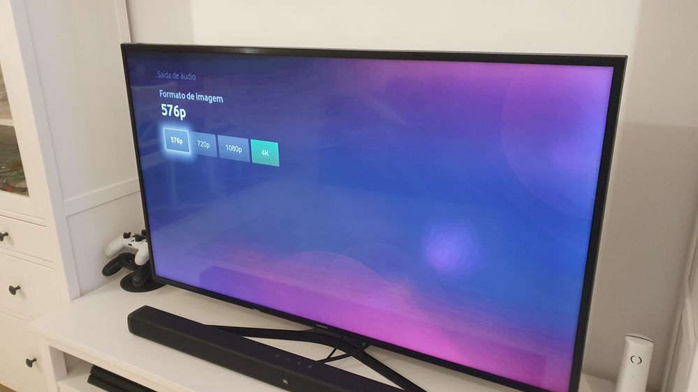 Opções de configuração de resolução