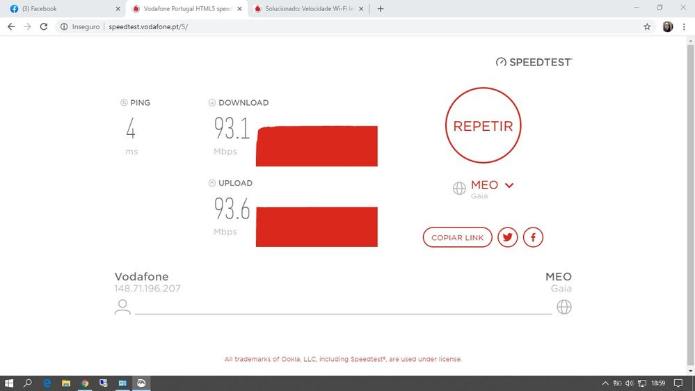 Teste Ethernet