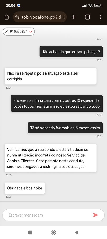 Só tem esse modo de entrar em contato com eles, para resolverem e ainda metem essa, por que se ligar pra eles eles cobram